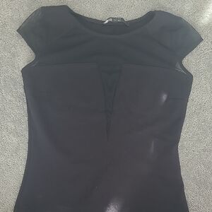 Guess Black Cap Sleeve Blouse